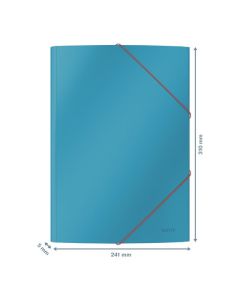 LEITZ COSY 3 FLAP FOLDER CARD A4 BLUE