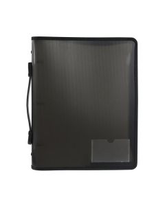 MARBIG ZIPPER BINDER WITH HANDLE 25MM 3O SMOKE