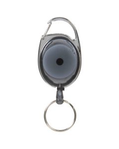 REXEL ID RETRACTABLE SNAP LOCK KEY HOLDERS CHARCOAL