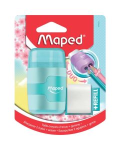 MAPED CONNECT SHARPENER/ERASER PASTEL