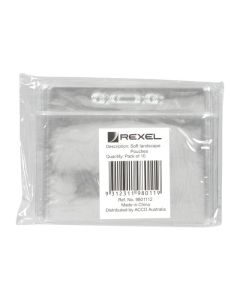 REXEL ID POUCH SOFT LANDSCAPE 94X78MM 10PACK
