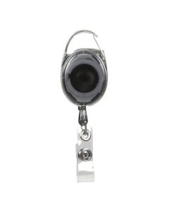 REXEL ID RETRACTABLE SNAP LOCK HOLDER CHARCOAL