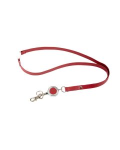 REXEL ID LEATHERETTE LANYARD WITH BADGE BURGUNDY