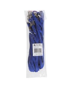 REXEL ID FLAT STYLE LANYARDS WITH SWIVEL CLIP 10PACK BLUE