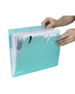 MARBIG PROFESSIONAL EXPANDING FILE ANTIMICROBIAL PP 6 POCKETS A4 BLUE