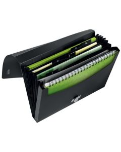 LEITZ RECYCLE 5 POCKET EXPANDING FILE PP A4 BLACK