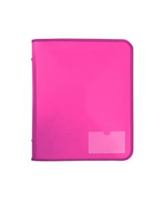 MARBIG ZIPPER BINDER W/ TECH CASE 25MM 2D PINK
