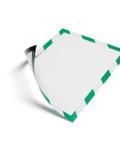 DURABLE DURAFRAME MAGNETIC SECURITY A4 GRN/WHT PACK 5