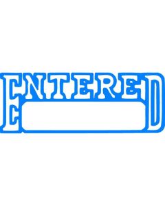 XSTAMPER CX-BN 1205 ENTERED/DATE BLUE