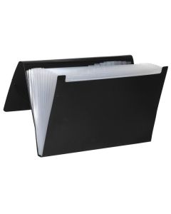 MARBIG EXPANDING FILE FOOLSCAP 12 POCKET BLACK