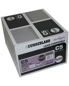 CUMBERLAND BOOKLET MAILER WITH WINDOW 90GSM C5 162X229MM WHITE BOX500