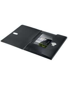 LEITZ RECYCLE 3 FLAP FOLDER PP A4 BLACK