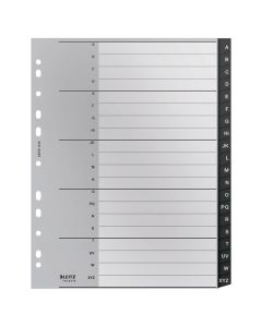 LEITZ RECYCLE INDICES & DIVIDERS A-Z TAB PP A4 BLACK