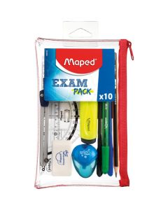 MAPED  TRANSPARENT EXAM PACK 10PC