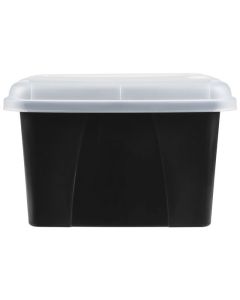 CRYSTALFILE PORTA BOX ENVIRO 32L CLEAR LID/BLACK BASE