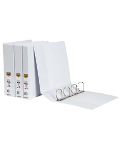 MARBIG CLEARVIEW INSERT BINDER A4 50MM 4D WHITE