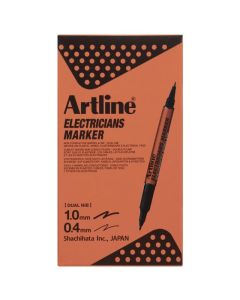 ARTLINE ELECTRICIANS PERMANENT MARKER DUAL NIB BLACK