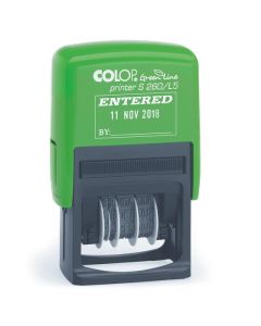 COLOP GREEN LINE DATER 4MM ENTERED RED/BLUE