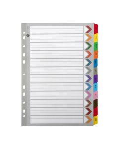MARBIG INDICES & DIVIDERS JAN-DEC TAB REINFORCED A4 COLO