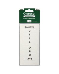 CRYSTALFILE INSERTS A-Z WHITE PACK 60