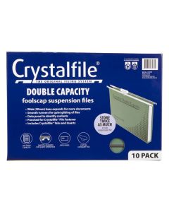 CRYSTALFILE COMPLETE SUSPENSION FILES FOOLSCAP DOUBLE CAP PACK 10