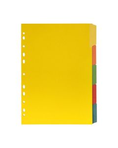 MARBIG INDICES & DIVIDERS 5 TAB MANILLA A4 ERASEABLE