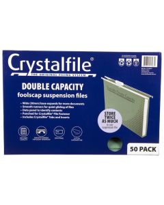 CRYSTALFILE COMPLETE SUSPENSION FILES FOOLSCAP DOUBLE CAP 50 PACK