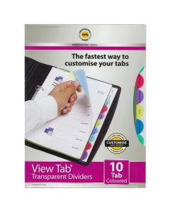 MARBIG PROFESSIONAL INDICES & DIVIDERS 10 TAB PP A4 MULTI COLOURED
