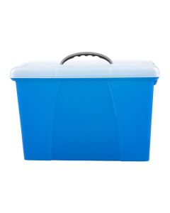 CRYSTALFILE CARRY CASE CLEAR LID/BLUE BASE