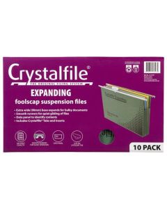 CRYSTALFILE COMPLETE SUSPENSION FILES FOOLSCAP EXPANDING PACK 10