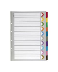 MARBIG INDICES & DIVIDERS 10 TAB REINFORCED A3 PORTRAIT