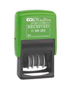 COLOP GREEN LINE DATER 4MM RECEIVED RED/BLUE