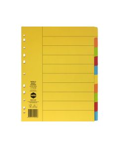 MARBIG INDICES & DIVIDERS 10 TAB MANILLA A4 EXTRA WIDE