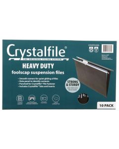 CRYSTALFILE COMPLETE SUSPENSION FILES FOOLSCAP HEAVY DUTY PACK 10