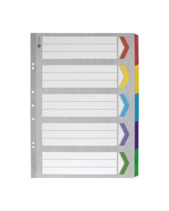 MARBIG INDICES & DIVIDERS 5 TAB REINFORCED A3 PORTRAIT