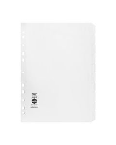 MARBIG INDICES & DIVIDERS 10 TAB MANILLA A4 WHITE