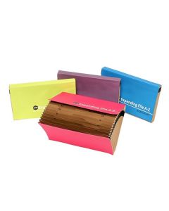 MARBIG EXPANDING FILE FOOLSCAP A-Z ASSORTED SUMMER C