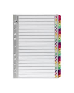 MARBIG INDICES & DIVIDERS A-Z TAB REINFORCED A4 FLUORO