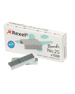 REXEL STAPLES 25/4MM BOX 1500