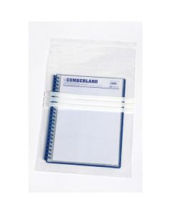 CUMBERLAND  PRESS SEAL BAGS 50MIC 305 X 460MM CLEAR/WHITE