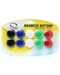 QUARTET  MAGNET BUTTONS 30MM ASST PK10