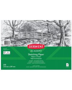 DERWENT ACADEMY SKETCHING PAPER PAD A4 LANDSCAPE 30 SHEET
