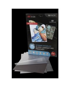 GBC LAMINATING POUCH A4 175 MICRON PACK 10 MAGNETIC