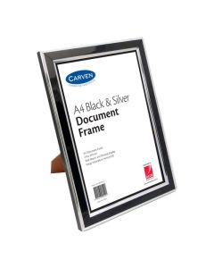 CARVEN DOCUMENT FRAME BLACK/SILVER A4