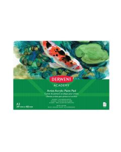 DERWENT ACADEMY ACRYLIC PAINT PAD A3 LANDSCAPE 12 SHEET