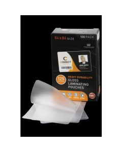 GBC LAMINATING POUCH 54X86MM 125 MICRON PACK 100
