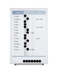 QUARTET  PLANNER BOARD MATRIX IN/OUT 280X410MM