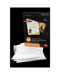 GBC LAMINATING POUCH A4 125 MICRON PACK 25 ADHESIVE
