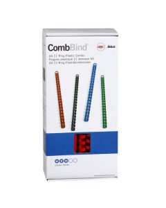 GBC BINDING COMB 12MM RED PACK 100