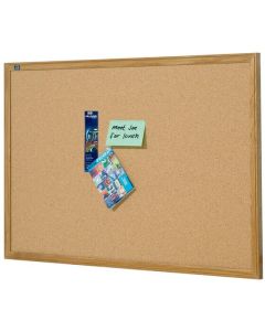 QUARTET  CORKBOARD OAK FRAME 600X900MM